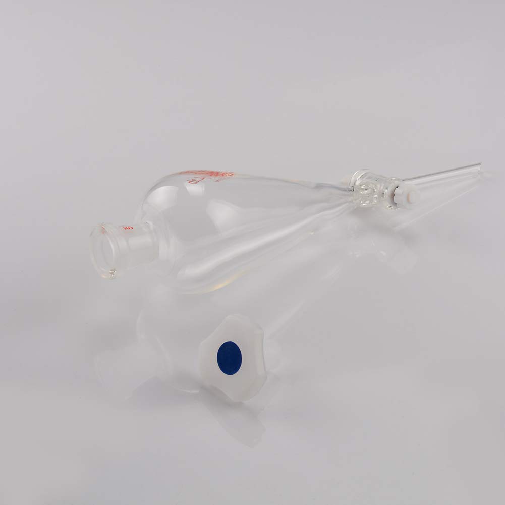stonylab Imbuto Separatore Conico in Vetro Borosilicato Pesante con Giunti 19/26 e Rubinetto di Chiusura in PTFE Conical Separatory Funnel, 1250 ml