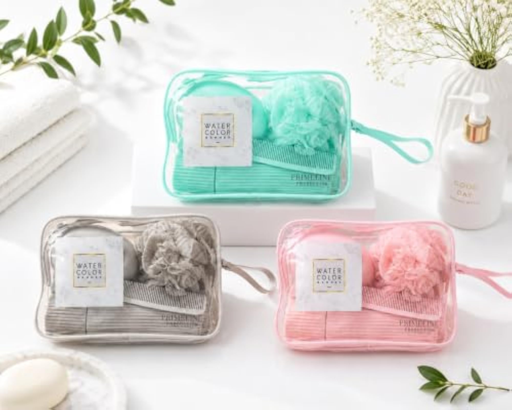 Daily Self-Care Travel Kit with Clear Bag