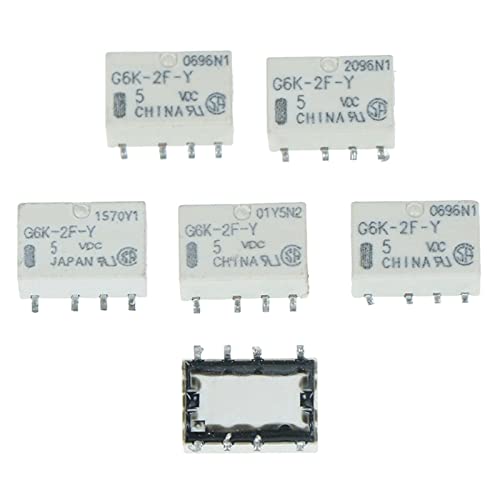 Relé de señal G6k-2f-y DC 5V SMD de 8 pines componentes de conmutación 5 piezas 6