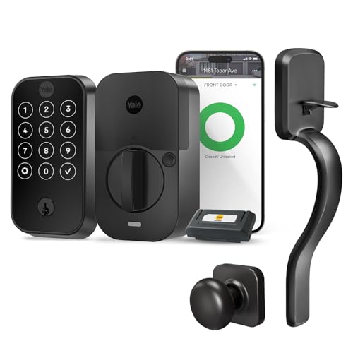 Yale Assure Lock 2 Touchscreen with Wi-Fi and Ridgefield Handle in Black Suede by Yale - Used condition - US$199.36
