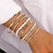 Cocazyw 19pcs Gold Bracelet Set Adjustable Fashion Jewelry Women Gifts