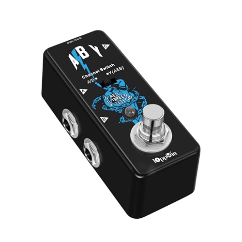 Compact ABY Signal Switcher Guitar Pedal - IOppWin ABY with A/B/Y Routing, True Bypass, Metal Shell - Bidirectional Line Selector for Instruments, Amps & Effects