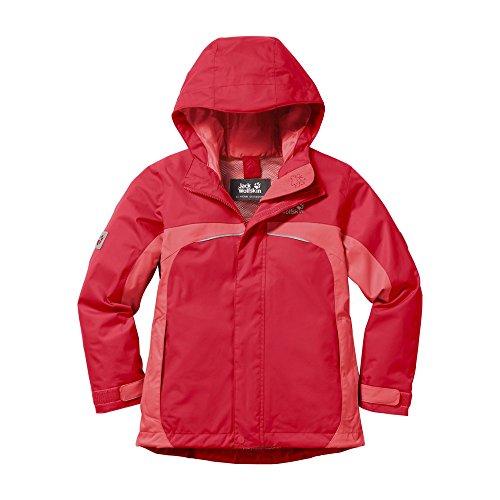 Preisvergleich Produktbild Jack Wolfskin Geschmeidig-leichte Wetterschutzjacke mit Systemreißverschluss, hibiscus red, 140