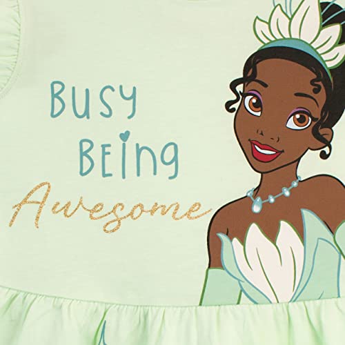Disney Girls Princess Tiana Dress Daywear For Kids Green 7 #TOP1