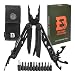 Produktbild Badger Outdoor Solid Black 16in1 Multitool - Multifunktionsmesser aus Edelstahl - Überlebensmesser - Outdoor-Werkzeug mit Bits - Geschenk für Männer - Ausrüstung für Wandern, Camping und Survival