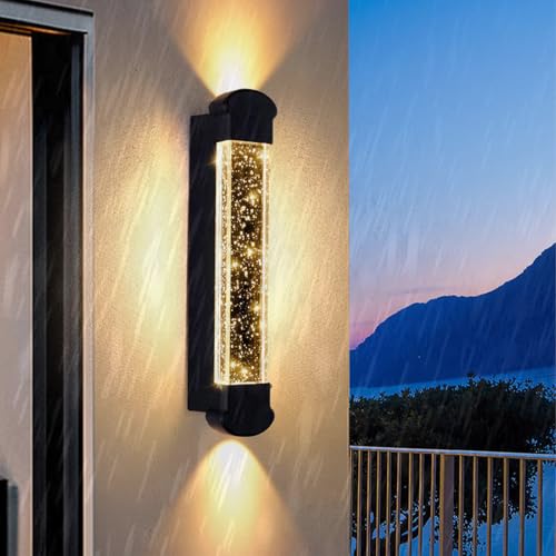 Applique murale LED design pour illuminer votre jardin et terrasse au design cristal moderne