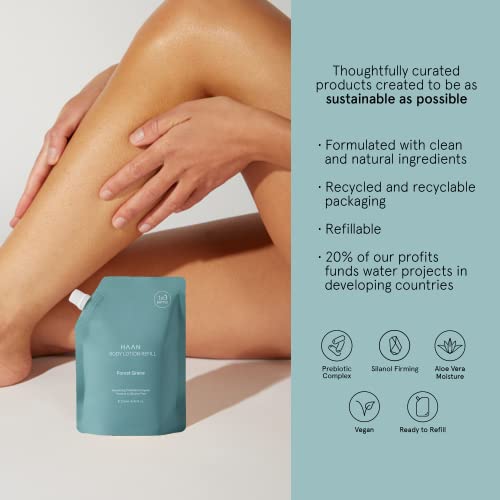 Haan Moisturizing Body Lotion For Men And Women | Healthier, Smoother, And Softer Skin | Paraben & Silicon Free | Hydrating Body Lotion For All Skin Types. Forest Grace - Refill (8.5 Fl. Oz.) #TOP2