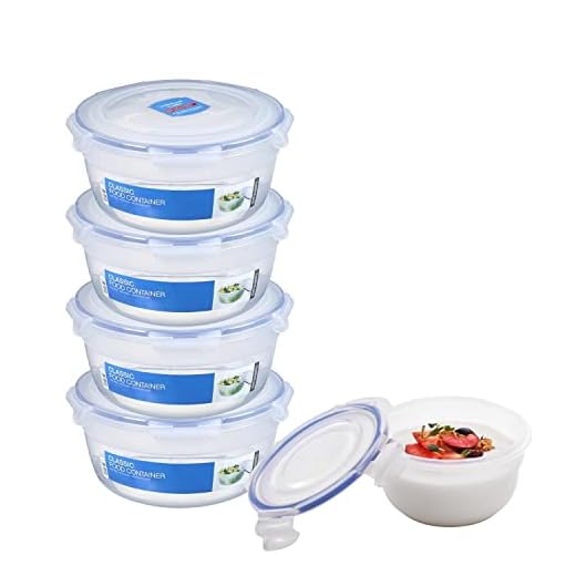 Kit Jogo 4 potes hermético redondo porta papinha bebê sem BPA freezer micro ondas Lock&Lock 250mL