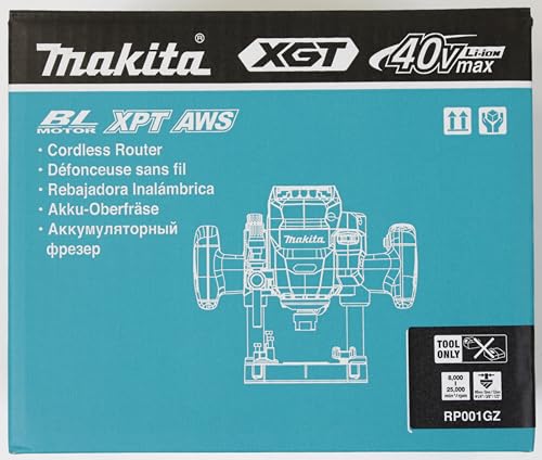 Makita RP001GZ Akku-Oberfräse 40V max. (ohne Ladegerät und Akkus)