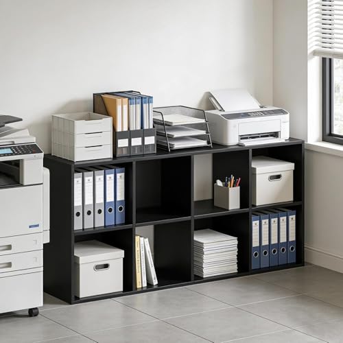 8-Cube-Storage-Organizer-Shelf-Open-Cube-Bookshelf-Reversible-Bookcase-Sturdy-Modern-Storage-for-Home-Office-Bedroom-Living-Room-Deep-Black