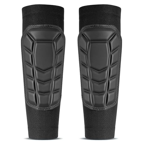 Aegicormy Professional Grade Protective Sleeve Soccer shin Guards, breathableand Comfortable, and are Protective Gear for Kids, Teens and Adults (B- Black, S-Children's Size: Under 35kg/77lbs)