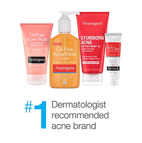 Neutrogena Rapid Clear Stubborn Acne Spot Treatment Gel With Maximum Strength 10% Benzoyl Peroxide Acne Treatment Medication, Pimple Cream For Acne Prone Skin Care, 1 Oz #TOP5