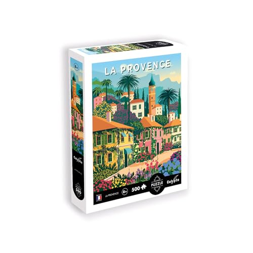 Sentosphère - Puzzle 500 pièces - Puzzle Adultes - Affiche - La Provence – Impression en 7 Couleurs – Toucher Soyeux – Qualité Premium - Boite compacte écologique - Made in France