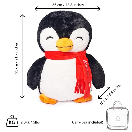 Image of ODOXIA Big Weighted Plush for Anxiety 5lb Penguin | Stuffed Weighted Plush Animal for Kids, Adults
