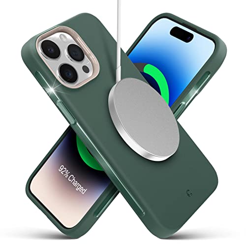 Image of Spigen Cyrill UltraColor Mag | iPhone 14 Pro Case | Green iPhone 14 Pro Back Cover | TPU+Poly Carbonate - Kale