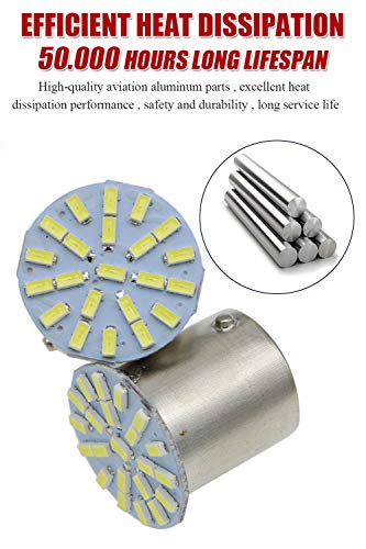 Toryor 1156 Led Bulb White Led Bulb 1156 Ba15S Led Bulb， Pack Of 20, 1141 Led Bulb Rv 12V Led Bulb Rv Light Bulbs 3014 22-Smd Led Replacement For 12Vrv Camper Trailer Boat Trunk Interior Lights #TOP4