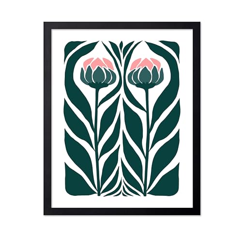 Poster Master Flower Poster - Retro Floral Print - Rose