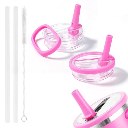 Image of 2 Pack Stanley Lid Replacement 40 oz, Leak Proof Lid for Stanley Quencher H2.0, Leakproof Spill Proof Flip Straw Tumbler Lids for Stanley Cup Accessories, BPA Free No Spill Lid
