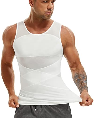 Compression Shirt for Men Slimming Undershirt Body Shaper Tank top for gynomastica Sleeveless Shapewear Vest Men
