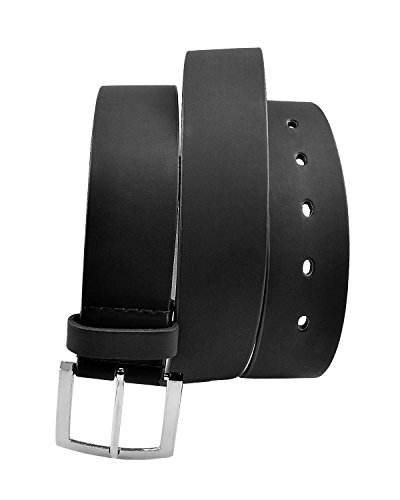Moda Di Raza Men's Belts Leather Dress/Casual Belt Rounded/Silver Polished