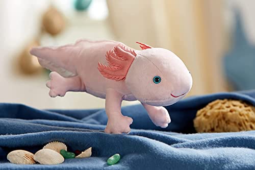Uni-Toys - Axolotl (rosa) - 32 cm (Länge) - Plüsch-Wassertier - Plüschtier, Kuscheltier