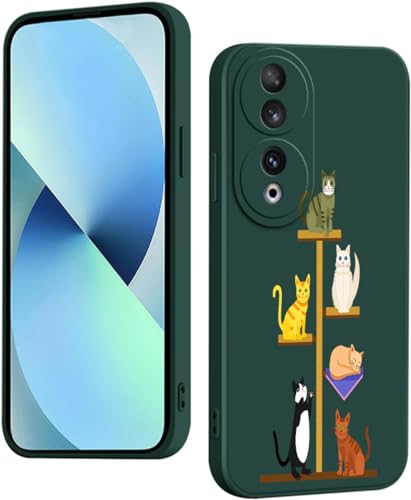 WOKEZ Honor 90 Telefonfodral med Katter - Ultratunn Silikon Skydd