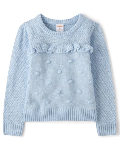 Gymboree,Girls,and Toddler Long Sleeve Crew Neck Pullover Sweater,Frost,7