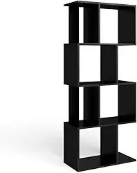 Estante Divisória 4 Nichos Movelbento Preta