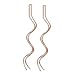 Yoursfs Wire Threader Earrings Jewelry Exquisite Unique Threader Dangle Earrings Rose Gold Plated Curve Thin Twist Shape for Women Gift
