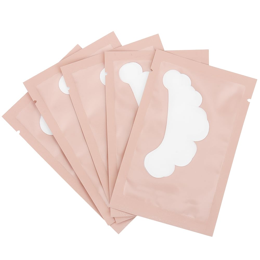100 pares de almohadillas de gel para ojos debajo de gel, extensiones de pestañas, sin pelusas, almohadillas de máscara de ojos con hidrogel, herramientas de belleza (rosa) 4