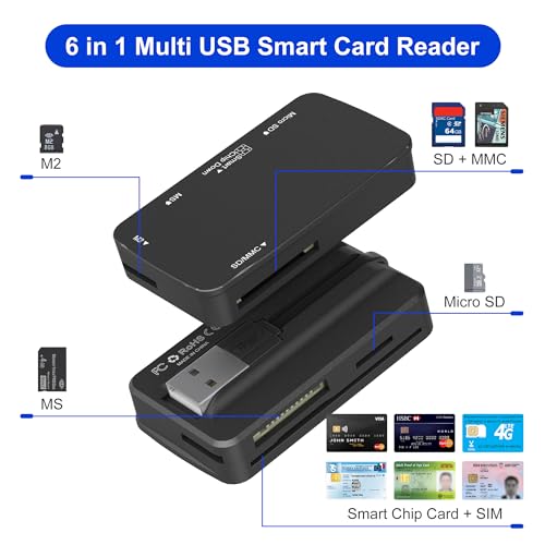 Sim-Kartenleser Bawanfa Pro 6-in-1 USB Chipkartenlesegerät