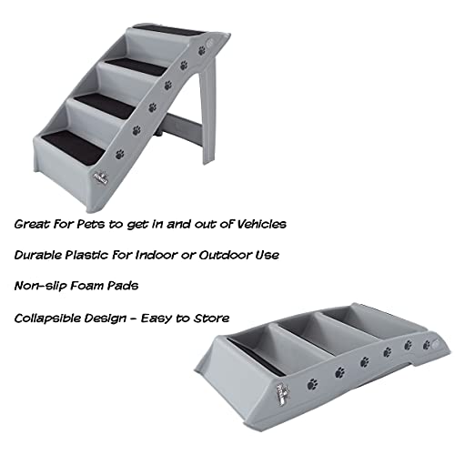 Petmaker 80-PET6017 Dog Stairs - Pet Stairs With 4-Step Design For Beds, Couches, Cars - Pet Steps For Puppies, Kittens, And Small Pets By Petmaker  thumb #2