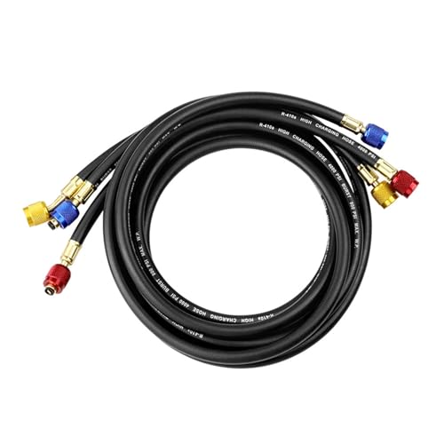 Tuyau de collecteur CVC avec valves et 4 adaptateurs en laiton pour systèmes R134A R410A R22
