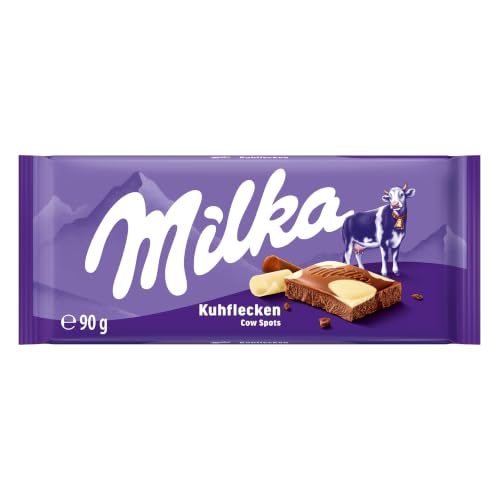 Milka Kuhflecken Alpenmilch Tafelschokolade, 90 g (24er-Pack) – Ansicht 2