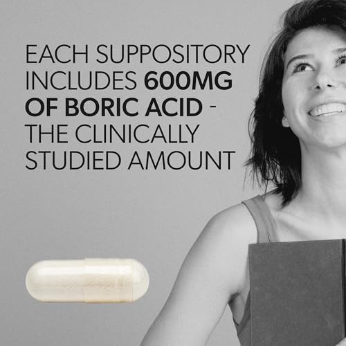 azo boric acid vaginal suppositories helps support odor control and intimate health with clinically studied boric acid non-gmo 30 count