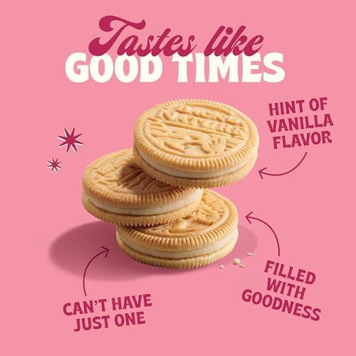 Image of Back to Nature Golden Vanilla Creme Sandwich Cookies, Plant Based, Non-GMO, Plant-Based, Made with Wheat Flour, Snack Happy 8.25 oz Box (Pack of 2)