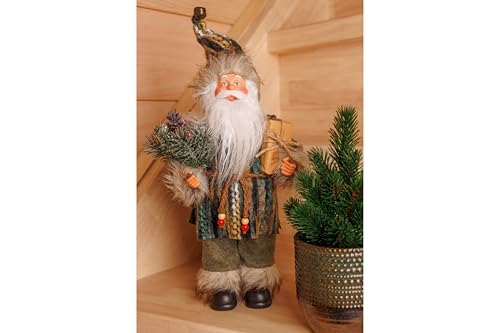 Figurine Père Noël en polyester vert Cosy Home une idée cadeau originale pour invités - 3