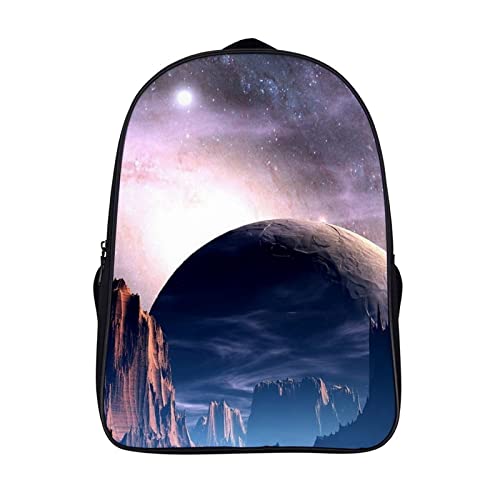 Cartable de mode Planet Rises pour l'école sac à dos 3D enfants 40x28x16cm