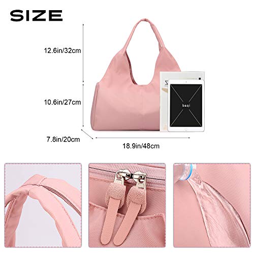 PlasMaller Carry On Travel Duffle Bag Packable Luggage Travelling Gear Sports Gym Bags Lightweight Tote Shoulder Pack, Black