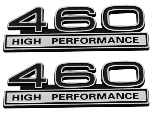 Image of 2pcs 460 7.5 Liter High Performance Engine Emblems Badge 3D Decals Stickers Cars Trucks (Chrome Black)