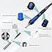 Soldering Iron Kit,80W LED Display Adjustable Temperature Soldering Iron Kit with Automatic Sleep Mode, Includes 5 Tips, Solder Wire, Stand, Flux - Professional Blue Welding Tool for Repair and DIY