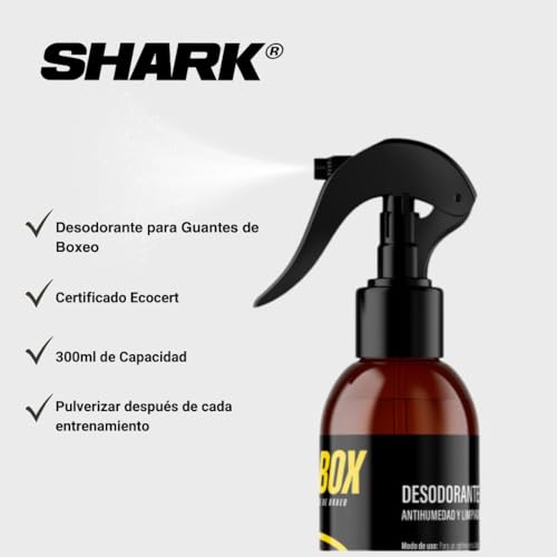 SHARK BOXING Desodorante Guantes de Boxeo, Limpiador Guantes Boxeo, Desodorante Antibacteriano | Ingredientes 100% Naturales (Pack 1 ud) - imagen 2