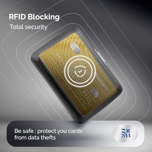 Image of OGON -DESIGNS- Slim RFID Blocking Aluminum Card Holder Wallet - OSLO