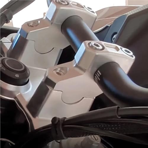Soporte de manillar elevador plateado para evitar dolor de espalda en moto DSX900 6