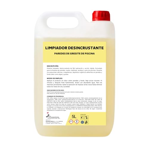 Limpiador Desincrustante para Piscinas – Limpieza Total Profesional | Elimina Suciedad Incrustada, Óxido y Cal | Ideal para Piscinas de Obra, Gresite y Azulejo