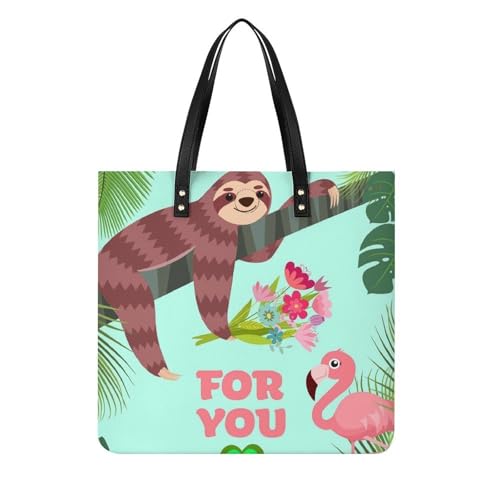 Sac bandoulière flamant rose paresseux pour escapades et vacances d'été