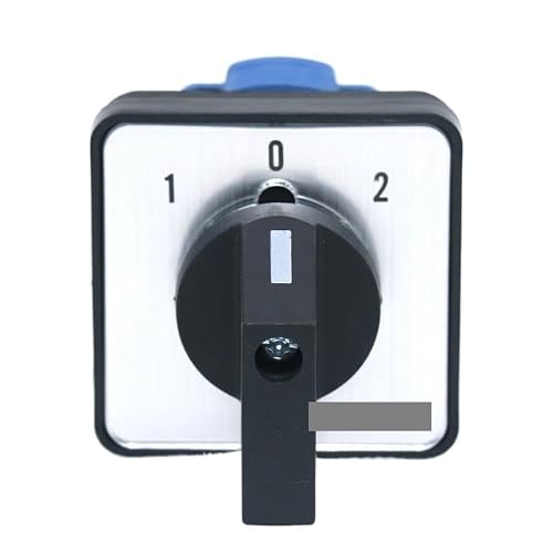 AUOQKQUT SZW26/LW26-20 48mm Panel 1 Pole ON-OFF-ON 3 Lines 4 Terminals Selector Manual Cam Latching Switch 660V 20A
