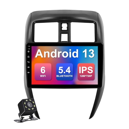 2+32G 10.1-inch Android 13 Car Stereo for Nissan Versa Sedan 2015-2019 IPS Touchscreen Screen Car Radio with Carplay & Android Auto Support Backup Camera GPS FM Navi BT SWC