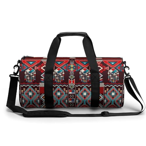 Sac week-end duffel bag géométrique 45cm résistant pour éviter de surcharger vos valises