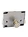Aexit Door Gate Door Hardware & Locks Silver Tone Cross Cylinder Deadbolt Rim Lock 12cm x 8.5cm w Latches & Bolts 6 Keys